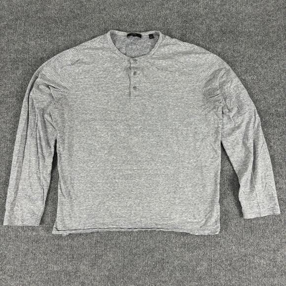 Vince Shirt Mens Large Gray Henley - Picture 1 of 8
